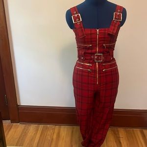 We Wore What Plaid Moto Jumpsuit
Overalls Stretch Buckle Adjustable Straps